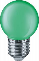 Лампа светодиодная Navigator NLL-G45-1-230-G-E27 Шар Е27 220В 1Вт зеленый картинка 